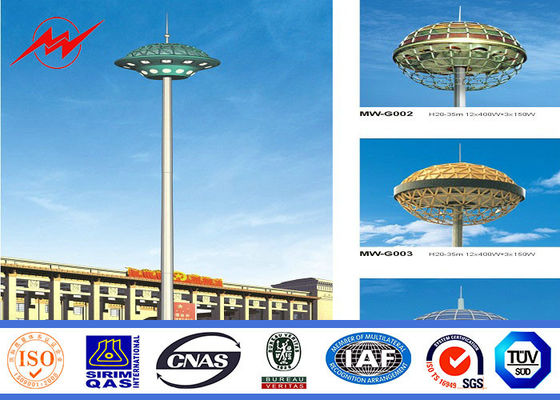 8 palo de pintura poste de las caras 4m m 35M alto para la iluminación de la plaza con el torno