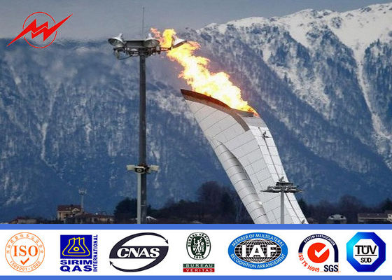 iluminación del polo del palo del estadio de fútbol de los 45m alta con el sistema de elevación