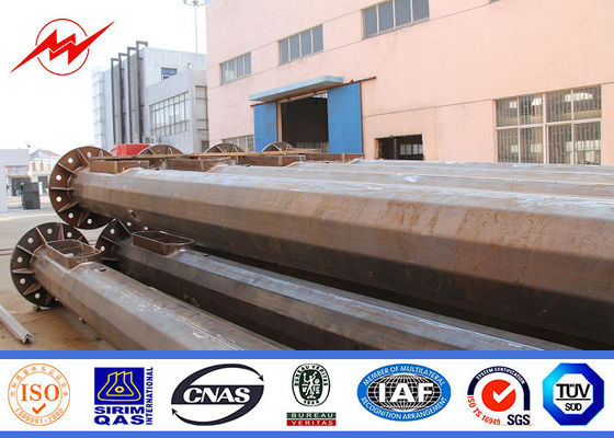 Palo galvanizado cónico típico poste de Headframe los 45m alto para hasta 64 accesorios de iluminación de la inundación