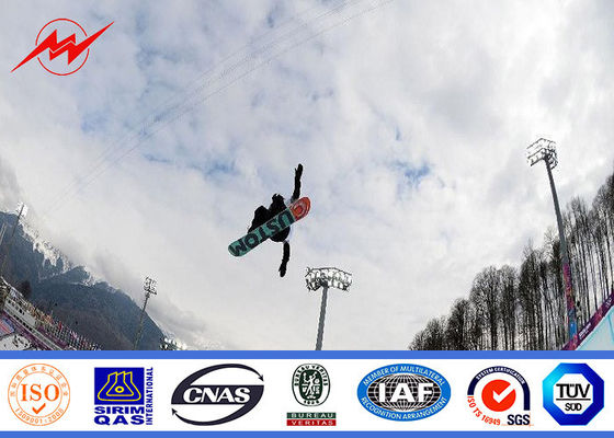 iluminación concial de la plaza del polo del palo de los 25m alta con el sistema de elevación