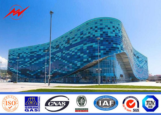 iluminación poligonal del centro de deportes del polo del palo de los 40m alta con el torno