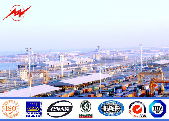 iluminación poligonal del centro de deportes del polo del palo de los 35m alta con el sistema de elevación