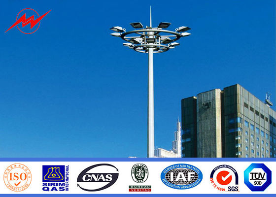 Alto palo de pintura galvanizado los 80M al aire libre poste con el sistema de elevación