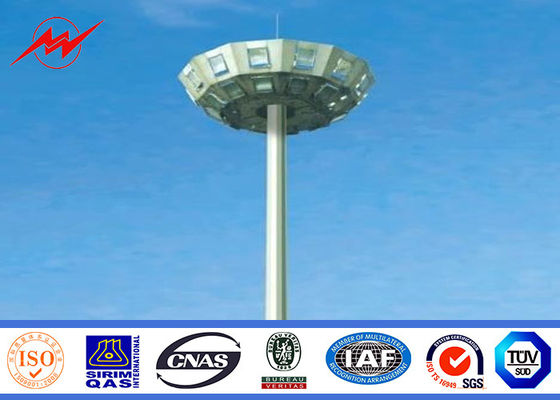 Alto palo de pintura galvanizado los 80M al aire libre poste con el sistema de elevación