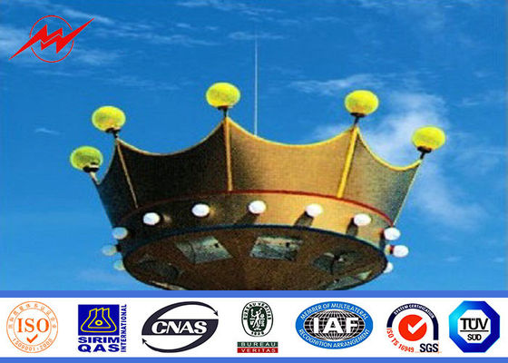 Palo de pintura caliente poste de la galvanización los 75M de la inmersión alto con el sistema de elevación