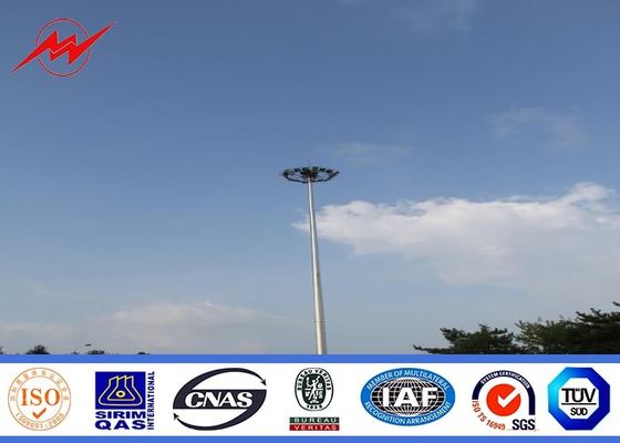 25 metros multisided el alto polo cubierto polvo del palo con 6*1000 el vatio HPS