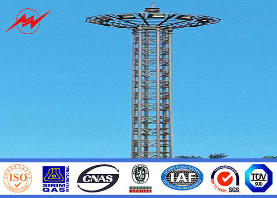 los 30m Q235 HDG galvanizaron el alto palo poste con las luces de 400w HPS
