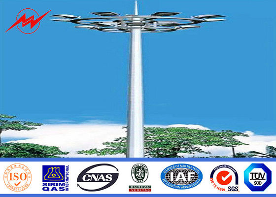 los 30m Q235 HDG galvanizaron el alto palo poste con las luces de 400w HPS