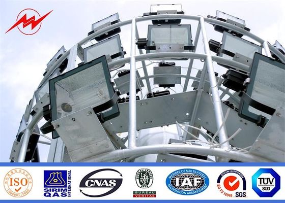 La inmersión caliente galvanizó hacia fuera la alta luz de polo del palo de la puerta para el centro de deporte