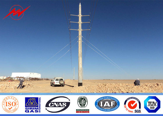 Galvanzied de acero Electric Power poste para la línea de transmisión 345KV