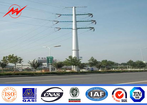 Galvanzied de acero Electric Power poste para la línea de transmisión 345KV