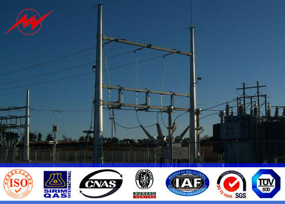 el polo material cónico de la energía eléctrica Q235 del 11m galvanizó la sola sección