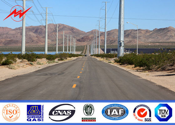 Altura cónica del polo los 22m de la energía eléctrica del grueso de 3.5m m con tres secciones para la transmisión