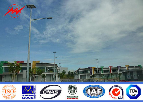 energía solar poste ligero de la sola calle del brazo del 12m para 18v/45w de iluminación exteriores