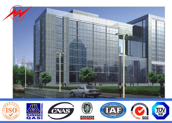 el soporte 3.5m m doble de 12m m galvanizó a poste de acero para el uso ligero cuadrado