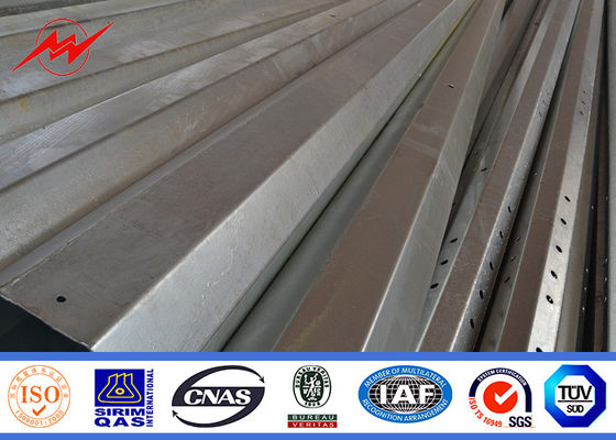Luz eléctrica de acero laminada en caliente poste de la baja tensión con la capa del polvo del HDG