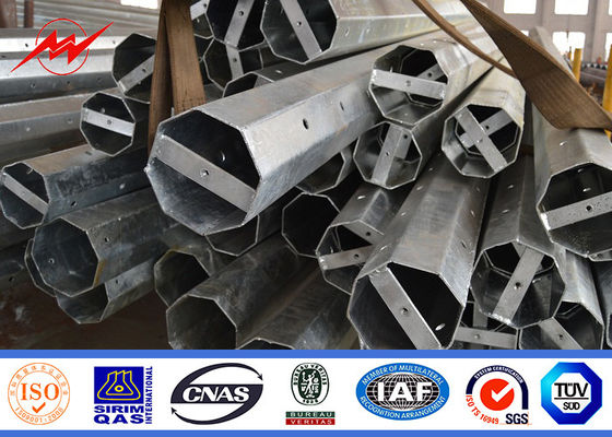 Corriente eléctrica de acero al aire libre poste de la iluminación los 25M 5m m para la transmisión de poder