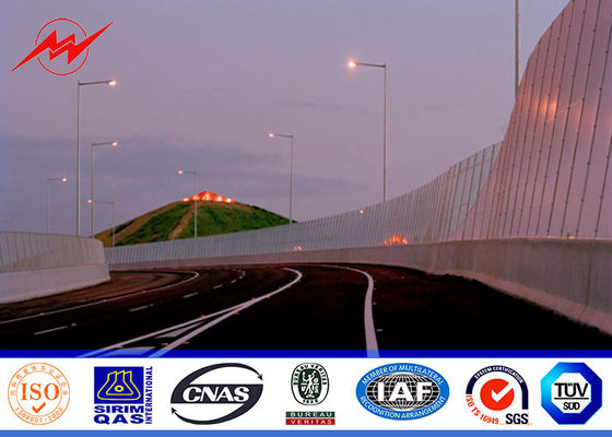 el grueso del polo de 8m m 3.5m m galvanizó a poste de acero para la luz de la carretera de la calle
