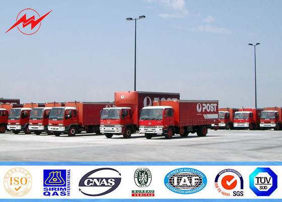 el soporte dual del grueso de 5m m 2.75m m galvanizó a poste de acero para la luz del camino