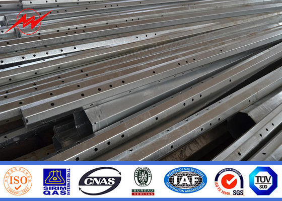 poder eléctrico poste de la transmisión de 11KV HDG los 25M 20KN con los brazos cruzados