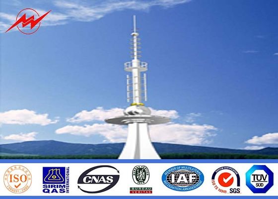 Mono torre de poste de la antena celular de acero de las telecomunicaciones para la comunicación, ISO 9001