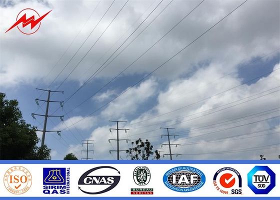 Corriente eléctrica poligonal poste de las utilidades de la electricidad para la transmisión de 110 kilovoltios