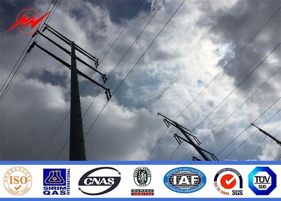 Utilidades octagonales poste ligero de acero 10kv - 400kv de la electricidad de la galvanización