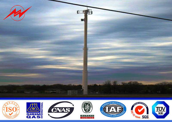Los 90ft cónicos galvanizaron la mono torre de poste, secciones de la torre de comunicación móvil tres