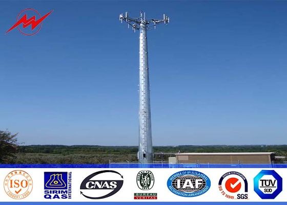 La mono poste torre móvil del teléfono celular del acero el 100ft/afiló/postes de acero ensanchados