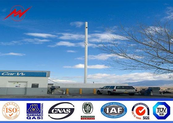 La mono poste torre móvil del teléfono celular del acero el 100ft/afiló/postes de acero ensanchados