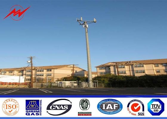 Forma cónica galvanizada profesional de la mono torre de poste con el perno de ancla