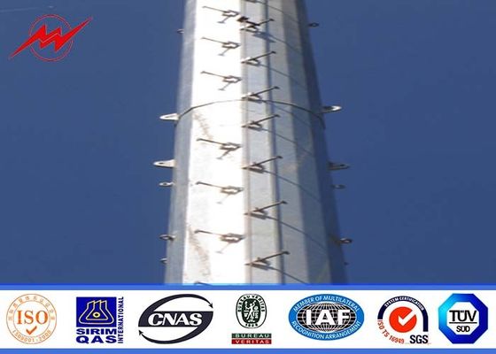 132 torre de poste de la carga del kilovoltio 27Meter 1500kg mono para la telecomunicación móvil de la transmisión