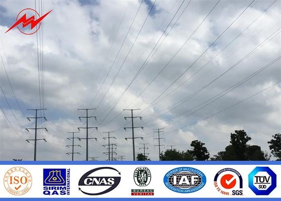 Corriente eléctrica tubular/del enrejado poste de la galvanización de acero para la línea de transmisión