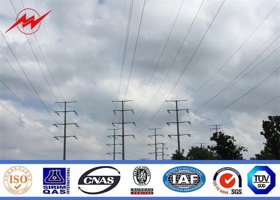 Corriente eléctrica tubular/del enrejado poste de la galvanización de acero para la línea de transmisión