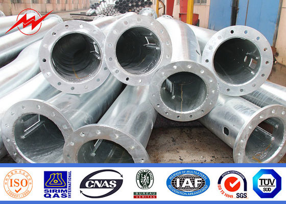 el 12m galvanizaron la capa cuadrada del polvo de 2.5m m postes ligeros con los brazos cruzados