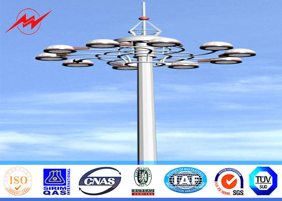 12 el alto material de poste Gr50 del palo de las caras los 40M con el panel redondo 8 se enciende