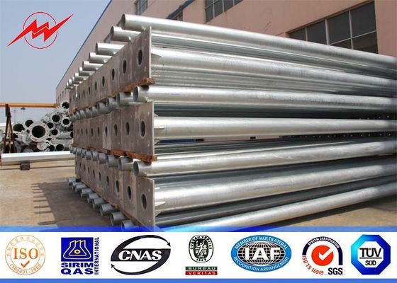 voltaje 135kv poste para uso general de acero de 16sides los 70ft para la línea sub de la distribución del stational con la placa del top del acero