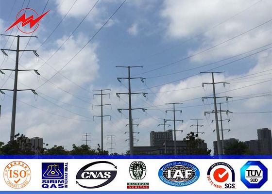 NGCP 8 cara los 50FT poste para uso general de acero para la distribución de la corriente eléctrica 69KV con estándar de AWS D1.1