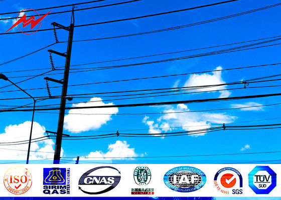 NGCP 8 cara los 50FT poste para uso general de acero para la distribución de la corriente eléctrica 69KV con estándar de AWS D1.1