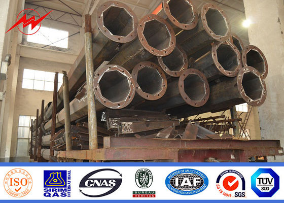 Galvanizado alrededor de los 6m afilados postes ligeros al aire libre que pintan con el solo brazo cruzado