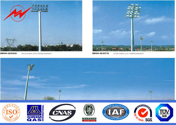 Moho anti ligero decorativo de acero blanco de alta resistencia de poste de calle de 3 secciones