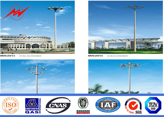 Moho anti ligero decorativo de acero blanco de alta resistencia de poste de calle de 3 secciones