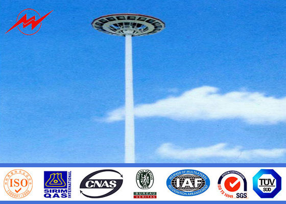 Alto palo afilado galvanizado poste ligero, postes ligeros al aire libre residenciales de los 30m