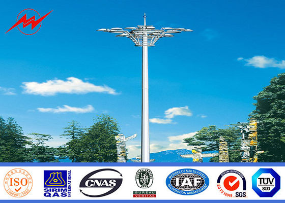 Iluminación de soldadura de oro postes del palo del color el 15m alta para el aeropuerto/la escuela/los chalets