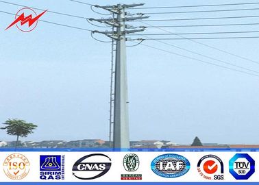 material de acero de los 10M 2.5KN poste para uso general Q345 para el poder de la distribución de África Electicity con la galvanización