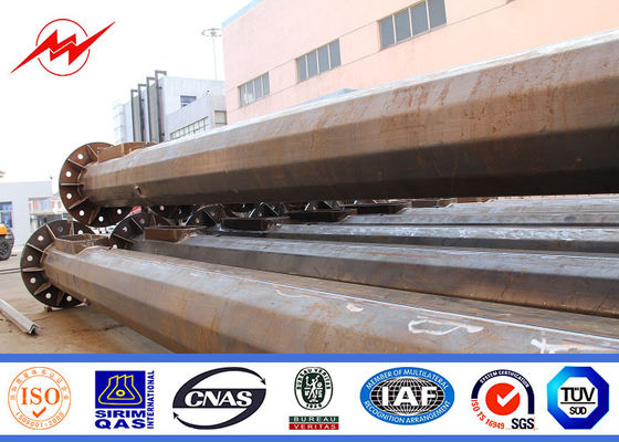 Palo de acero galvanizado redondo soportable poste ligero de la inmersión caliente alto para el cuadrado