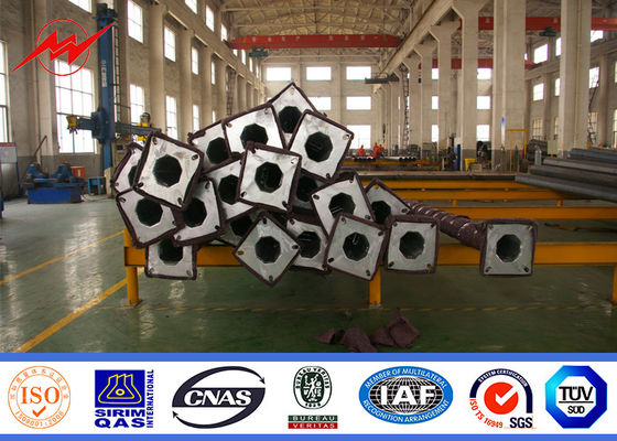 Solo brazo postes de acero galvanizados 3m m, poste ligero al aire libre anticorrosión