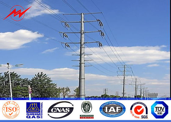 Línea protección tubular de acero de la tensión de 33 kilovoltios de alto del betún de poste