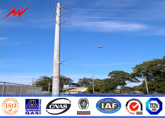 Bajas estructuras de acero tubulares octagonales Electric Power poste 69kv de la tensión los 8M