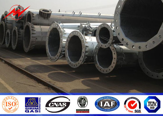 grueso poste tubular de acero del 15M 2.5KN 5m m con el perno que sube galvanizado